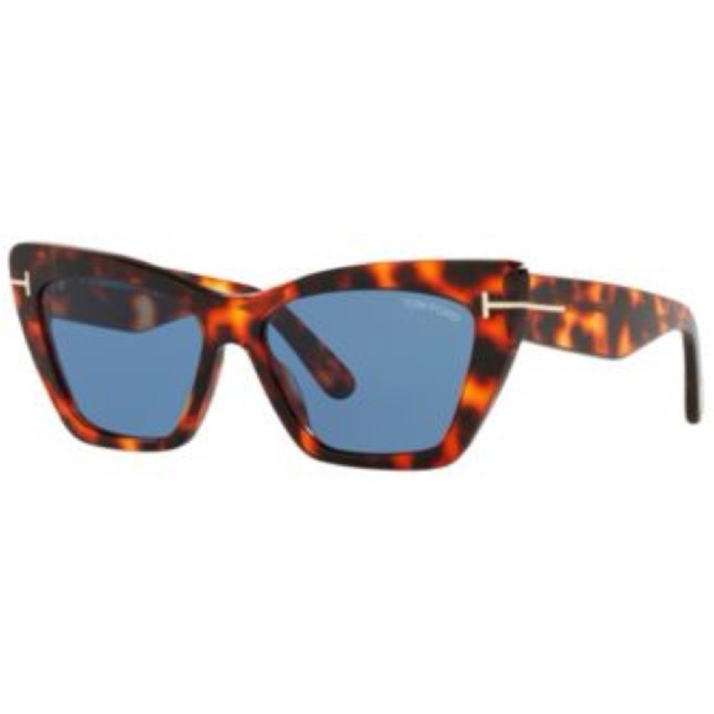 Tom Ford Tortoise Sunglasses with Blue Lenses